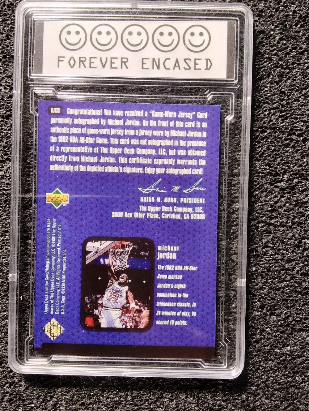 Michael Jordan Chicago Bulls HOF East Allstar Autograph Basketball Card. Graded - Picture 2 of 2